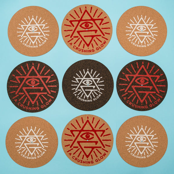 Matt Sewell's A Crushing Glow Presents-Ltd Cork & Rubber Turntable Mat